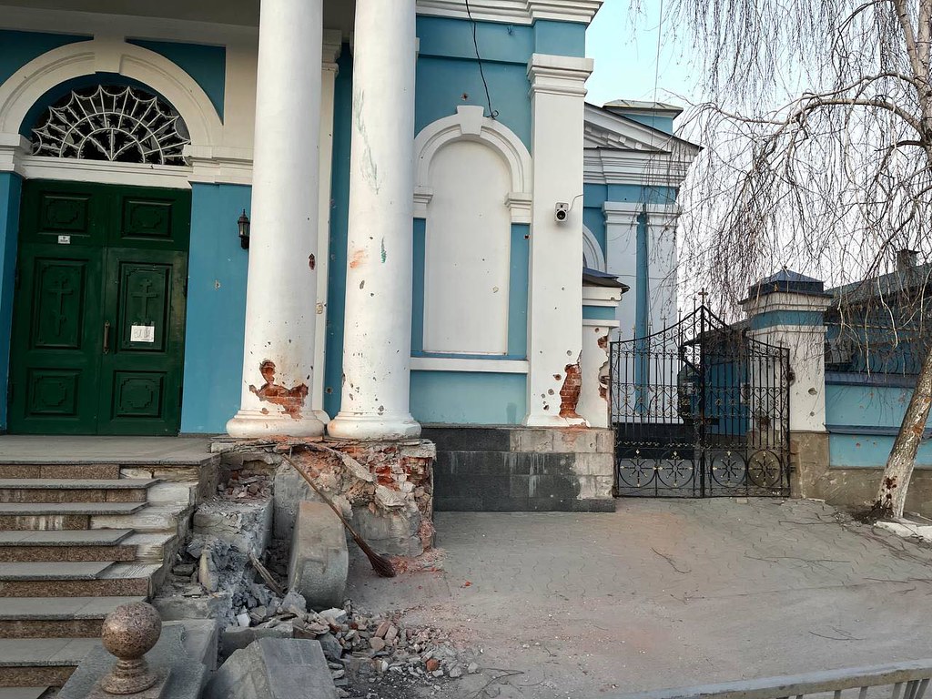 Свято-Вознесенський собор в Ізюмі після російських обстрілів