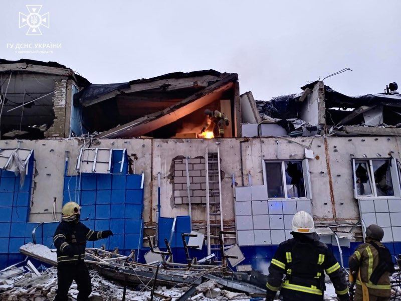 Пожежа в адміністративній будівлі, Куп'янськ, Харківська область