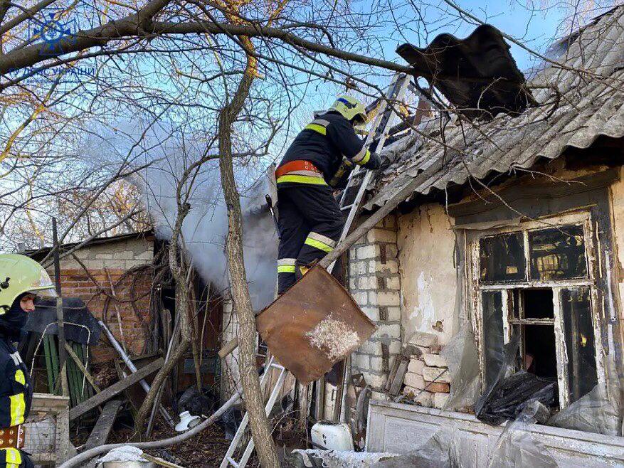 Пожежа в місті Дергачі, Харківська область