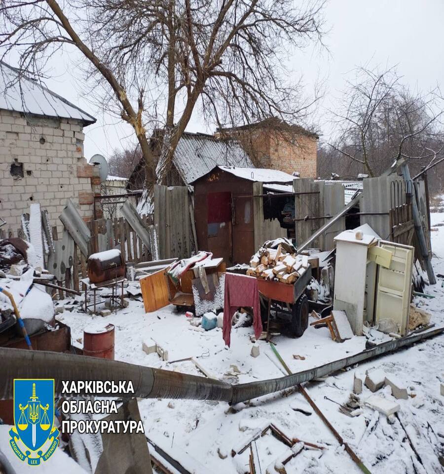 В прокуратурі показали наслідки чергового обстрілу Харківської області 