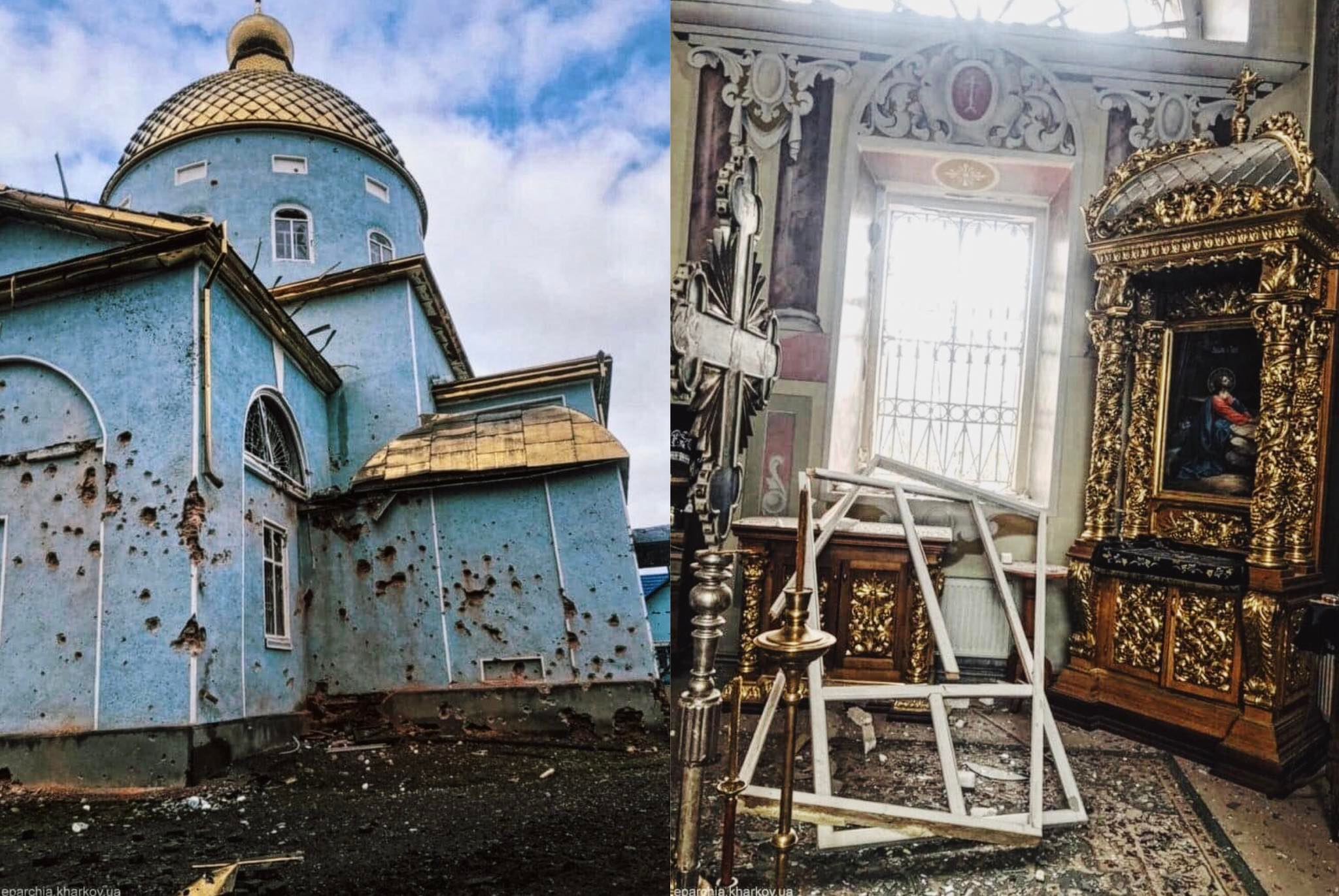 Церква після обстрілу, Харків
