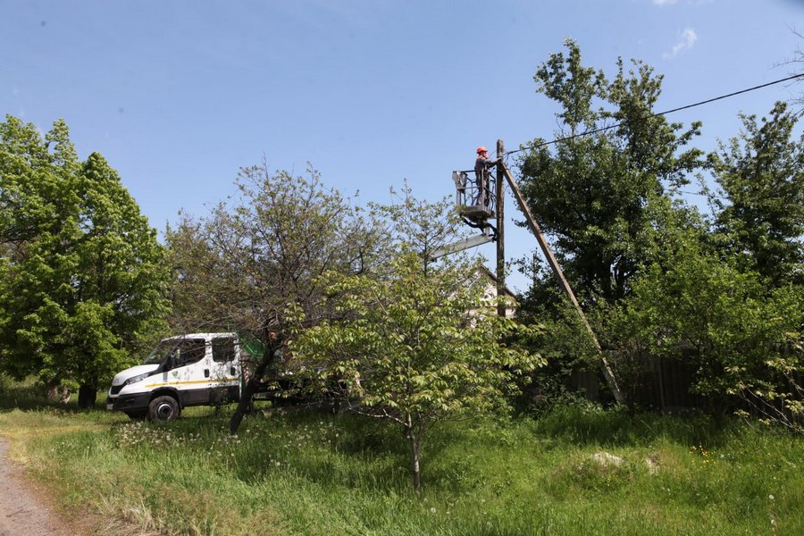 Харківобленерго, Чкаловська громада село, Степове. Відновлення світла 