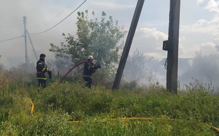 Вовчанськ, Харківська область. Пожежа після обстрілів 24 серпня 2023 р.