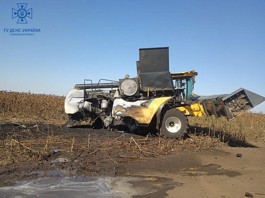 Харківська область, село Андріївка, Підрив трактора