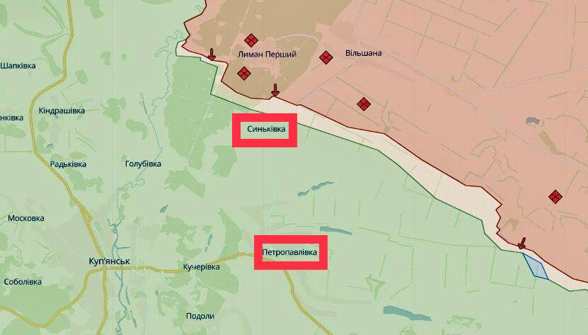 Куп'янський напрямок, Синьківка та Петропавлівка