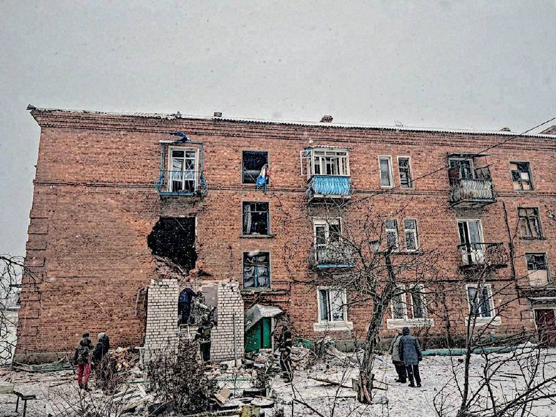 Житловий будинок в Куп'янську після обстрілу рф, Харківська область