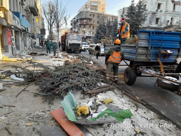 Харків, вулиця Пушкінська, наслідки ракетного удару 23 січня