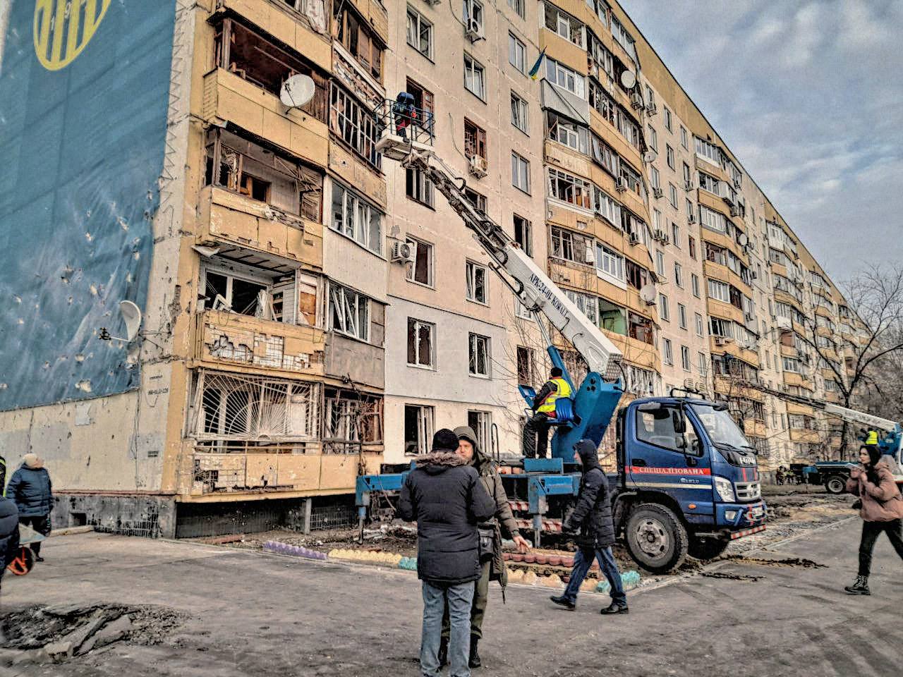 Пошкоджений будинок у Харкові