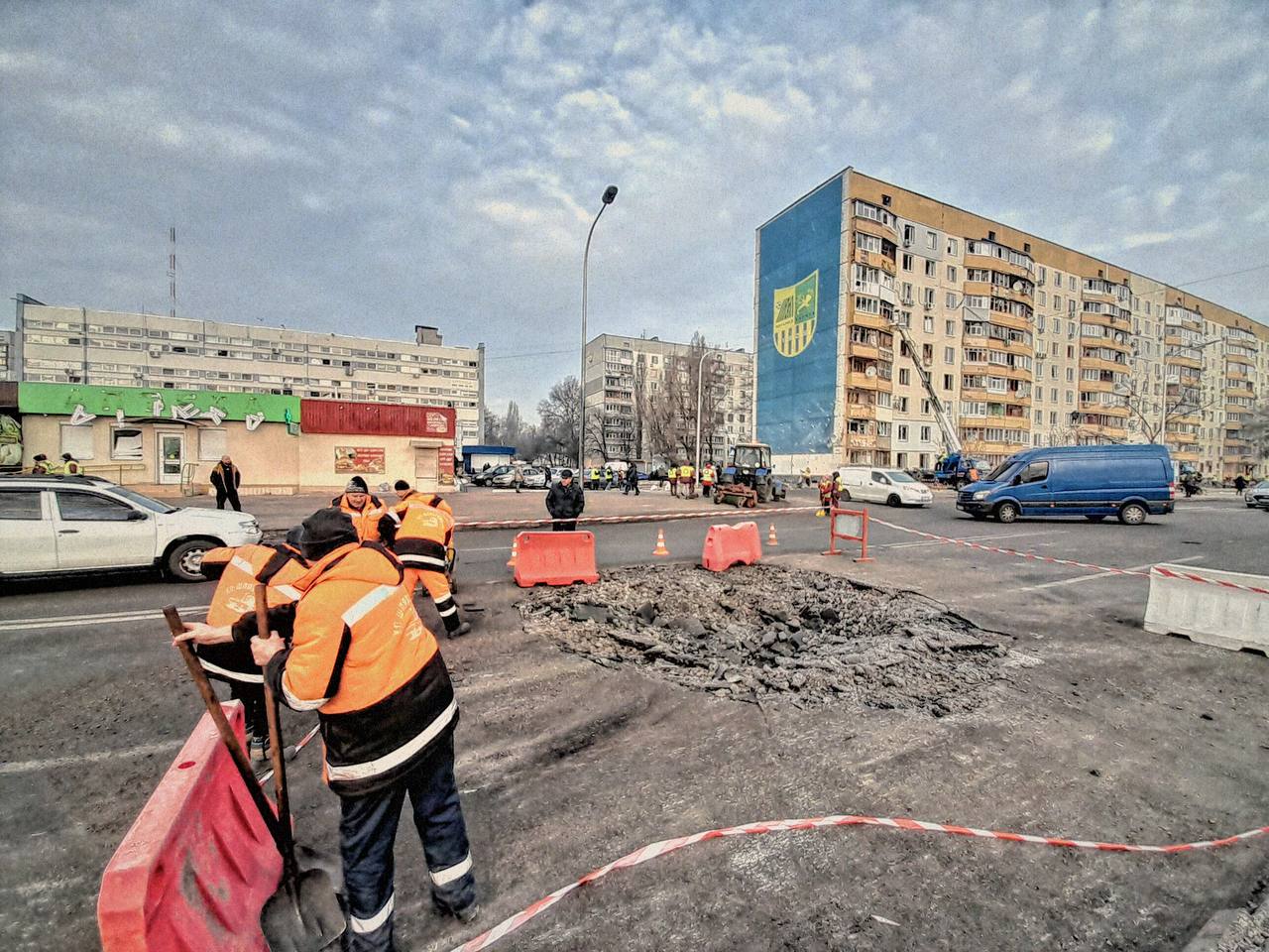 Місце влучання безпілотників, Харків, 31 січня