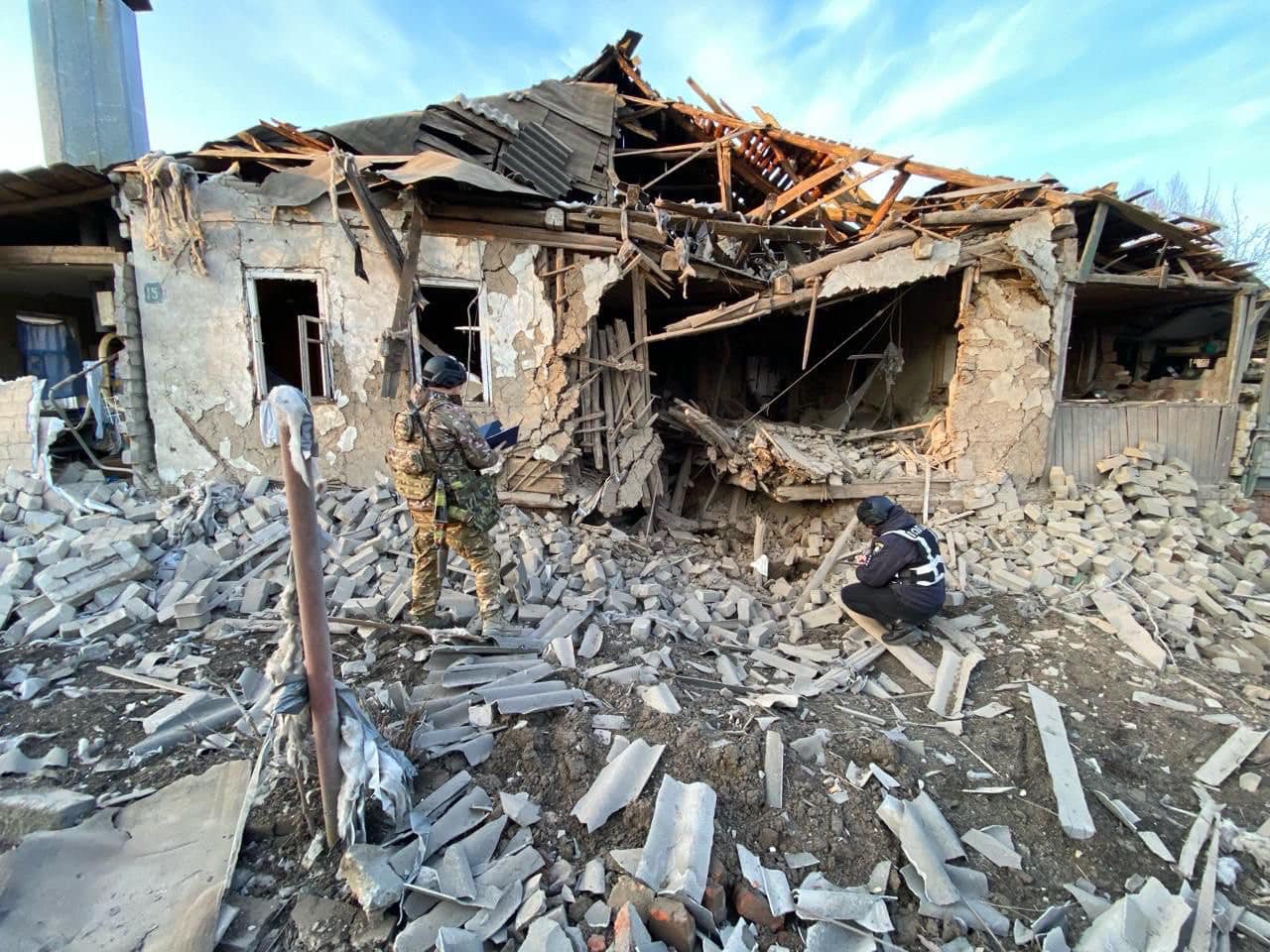 Будинок у Куп'янську після обстрілу, 24 березня 2024 рік