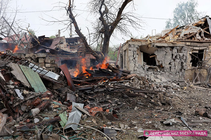 Один будинок у місті зруйновано повністю