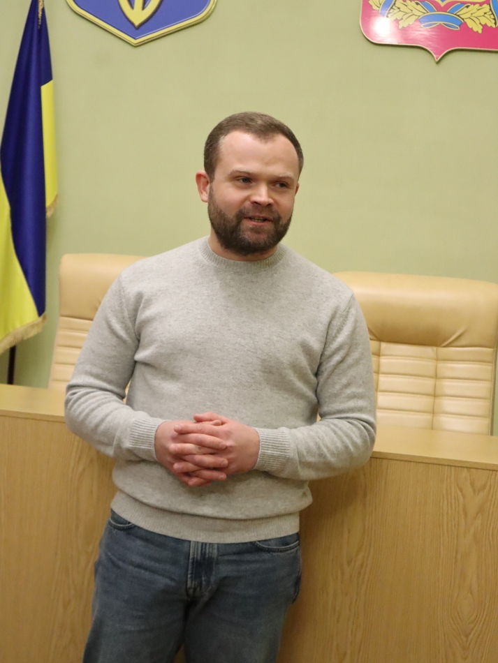 Кегичівський селищний голова Антон Доценко/фото: Марія Калетинець