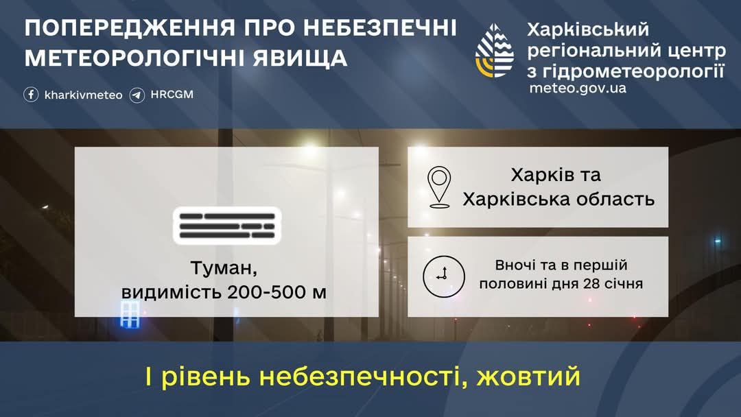Туман у Харківській області