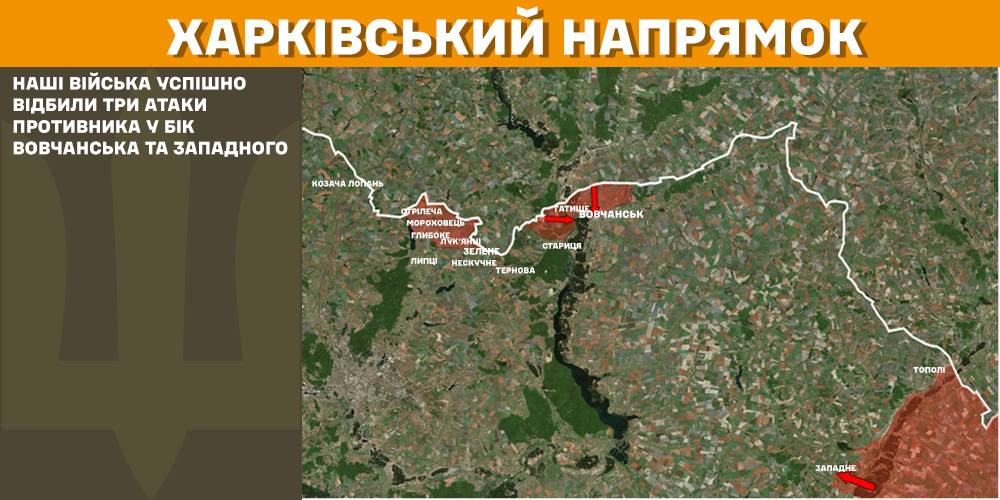 Харківській напрямок, мапа