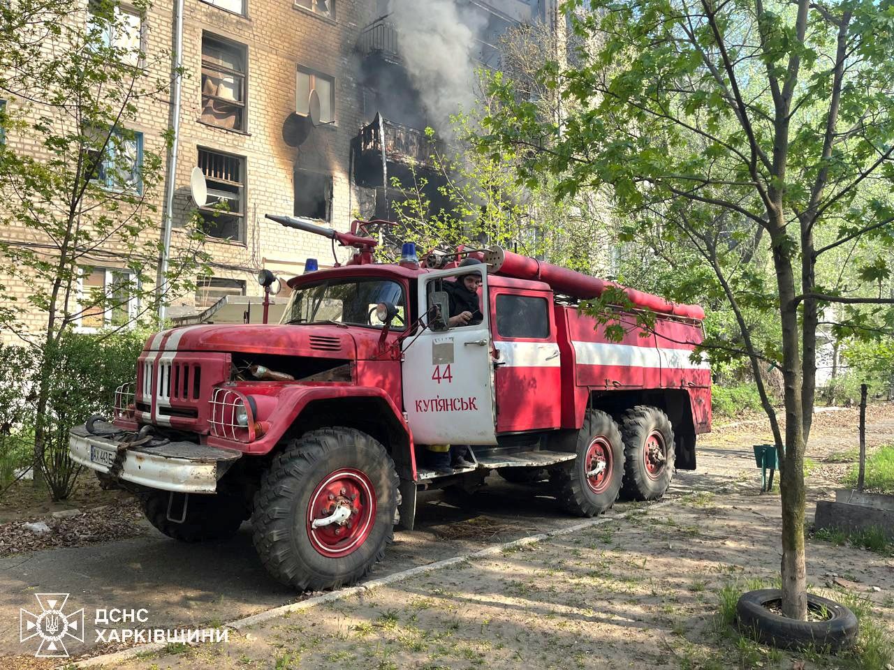 Пожежа після обстрілу