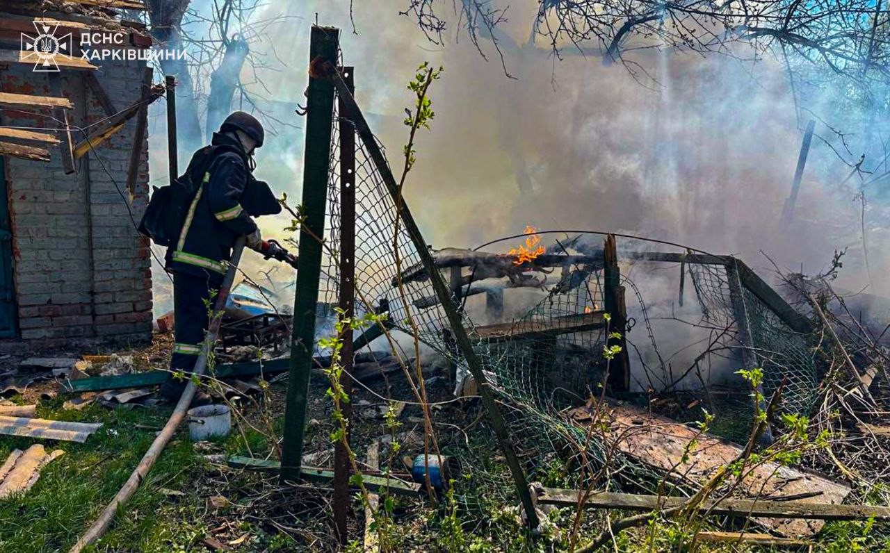 Пожежа внаслідок обстрілу