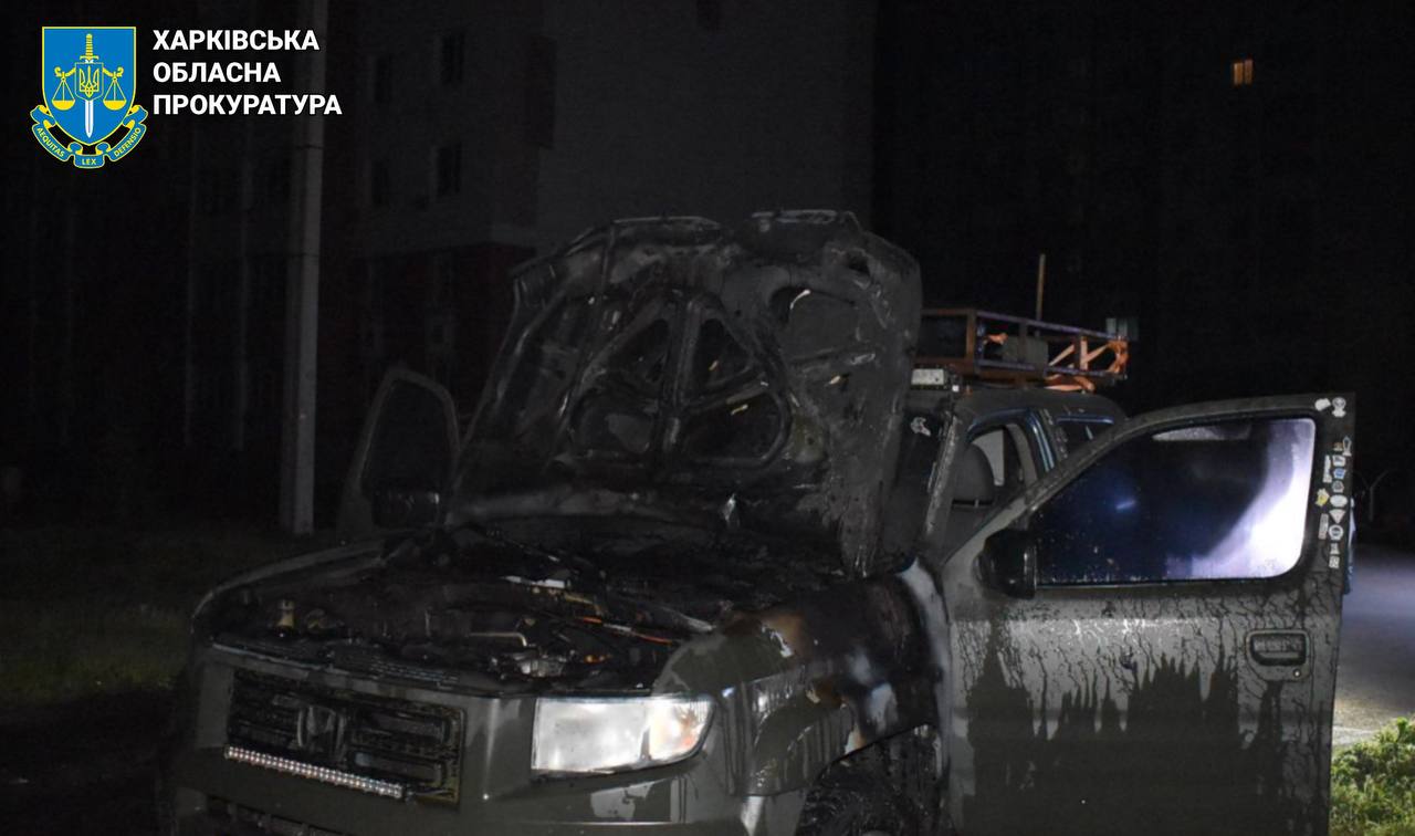 Харків’янин підпалив армійський пікап