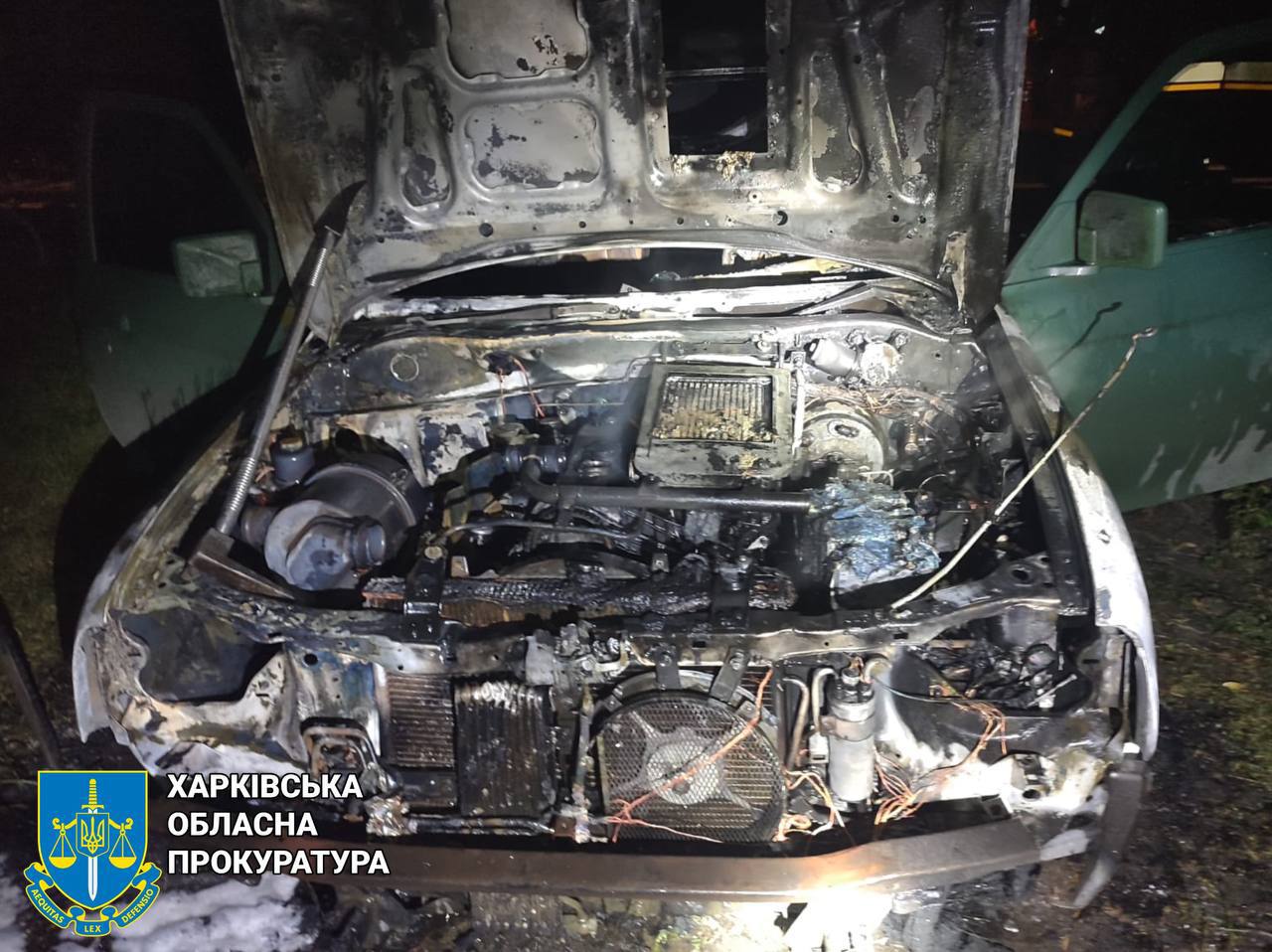 Згорілі авто ЗСУ