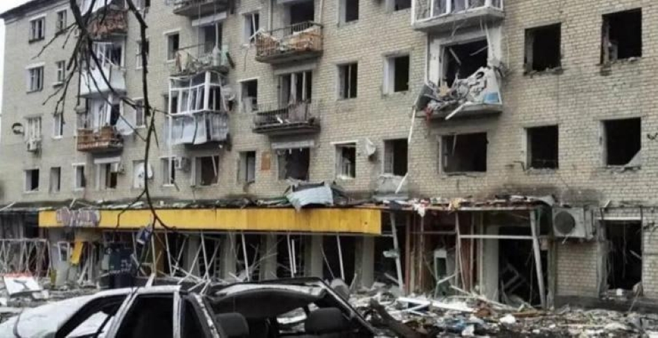 Зруйнований житловий будинок в Ізюмі
