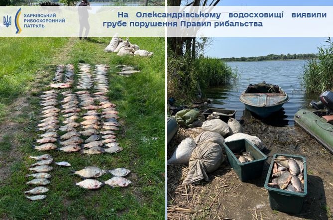 Того ж дня в Богодухівському районі  Браконьєри на Олександрівському водосховищі