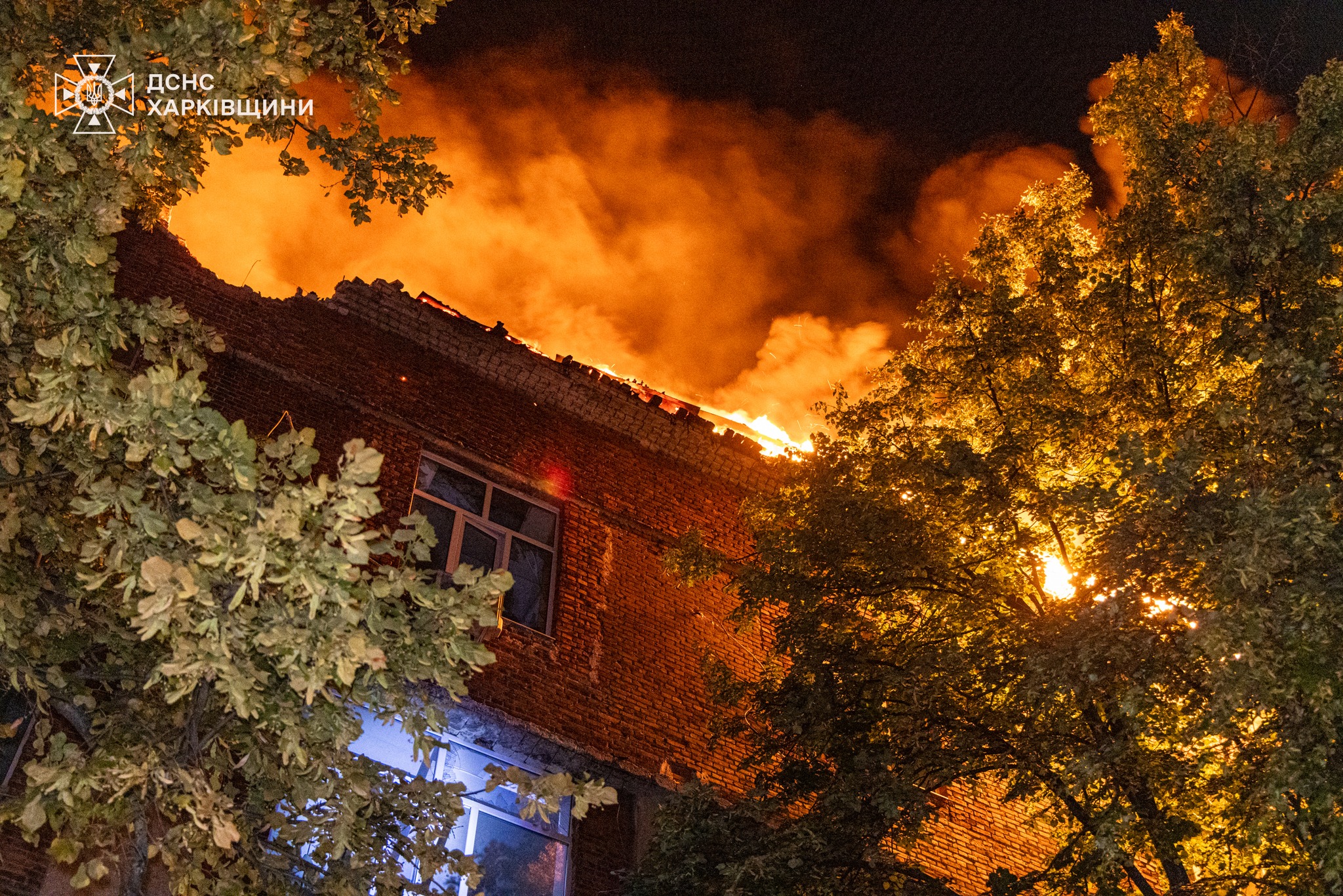 Пожежа унаслідок удару безпілотника