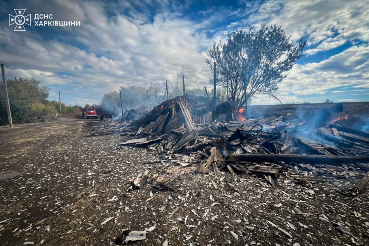 Пожежі після ударів дронів рф