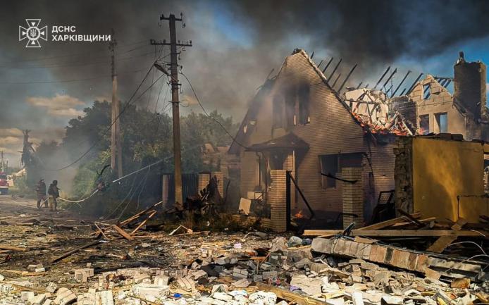 Зруйновані будинки у Боровій