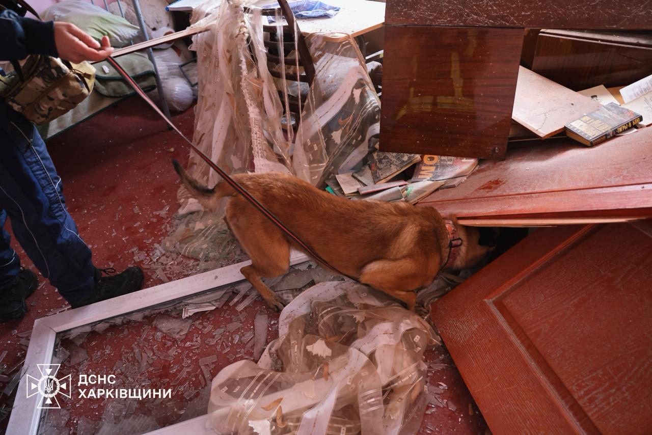 Наслідки влучання БПЛА у будинок