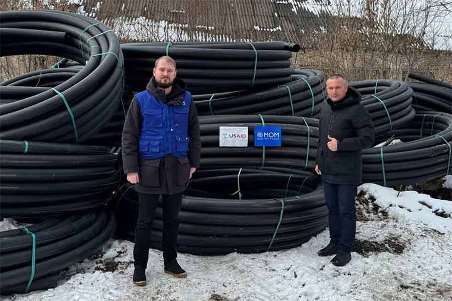Водопровідні труби від партнерів для Височанської громади