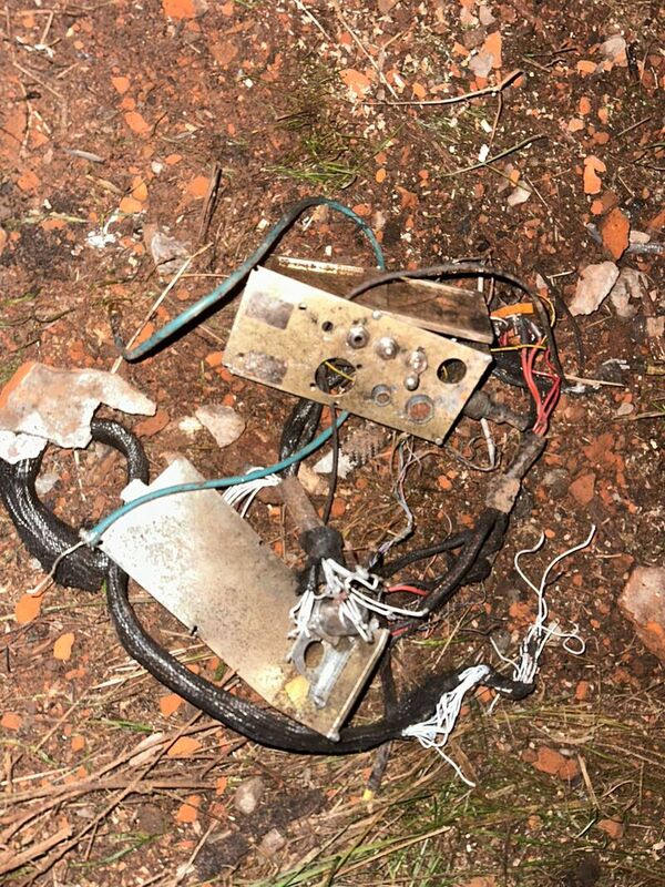 Залишки ударного дрона після обстрілу Харківщини