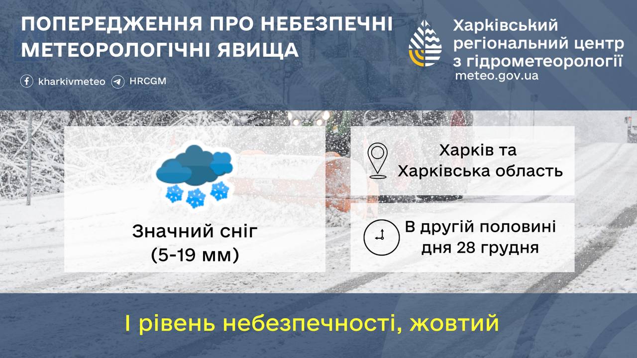 Сніг на Харківщині