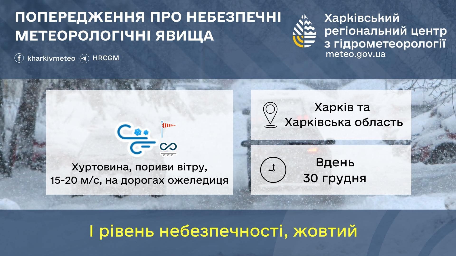 небезпечні метеорологічні явища на Харківщині