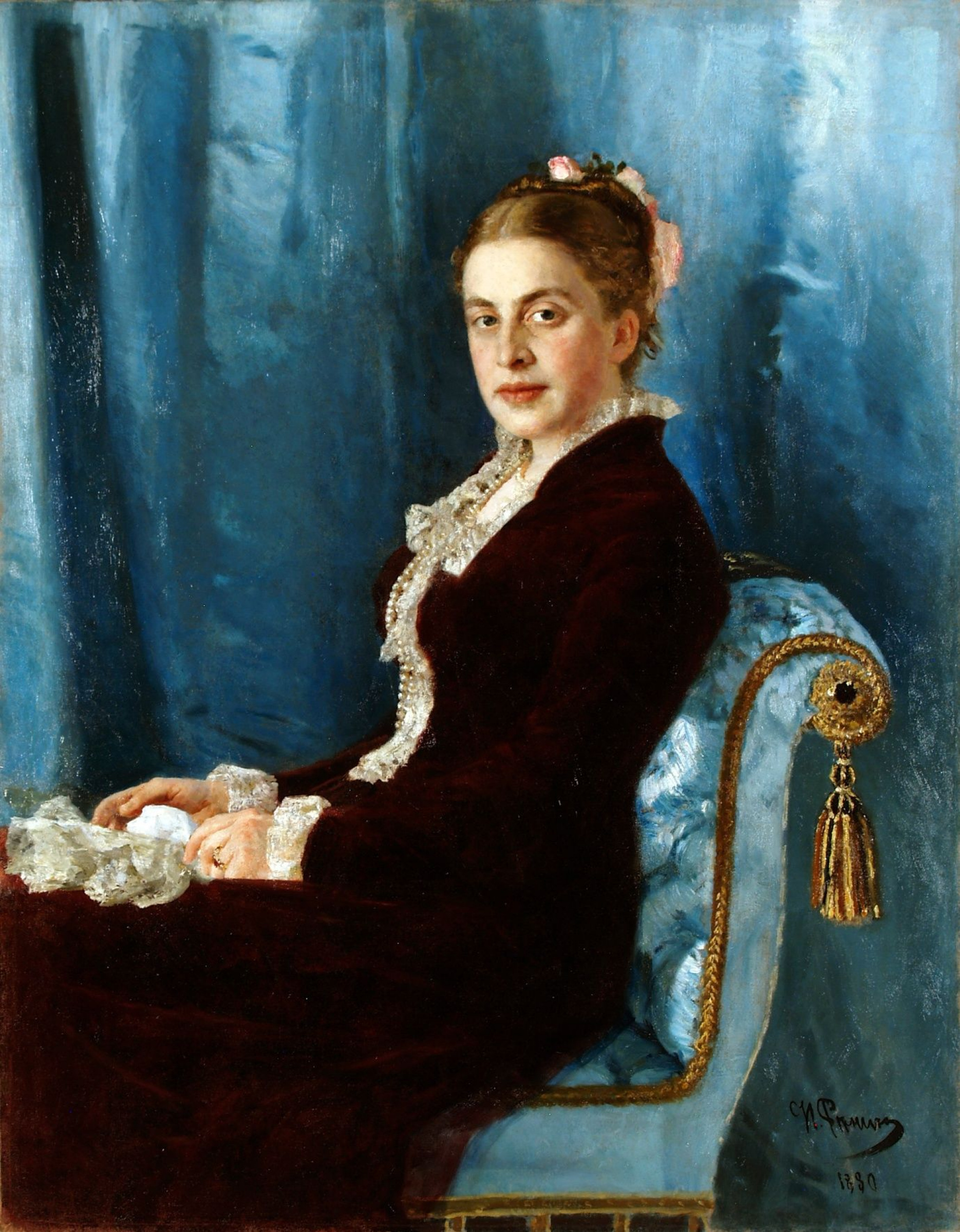 Єлизавета Сапожнікова на портреті роботи Іллі Рєпіна