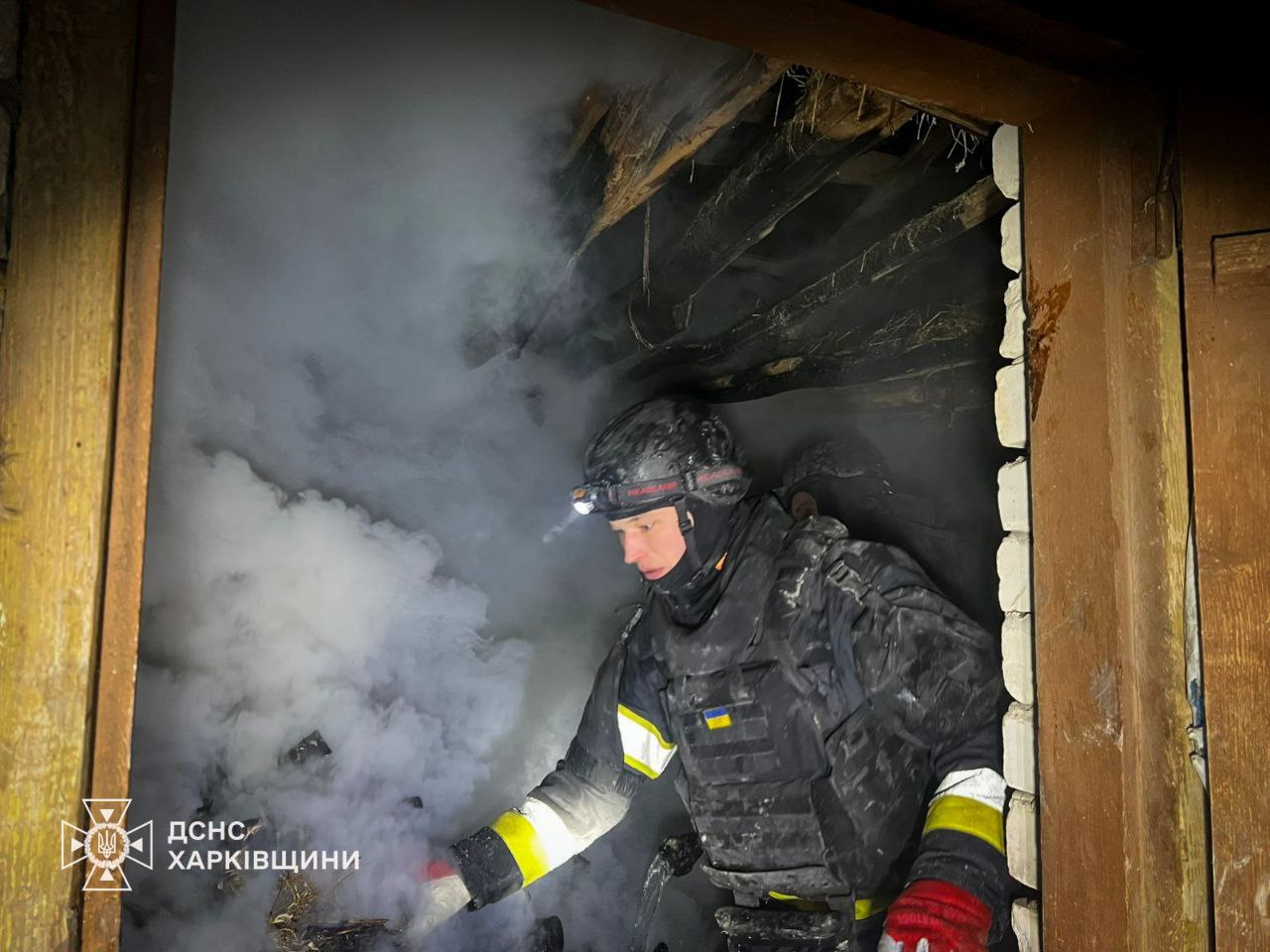 Загоряння після обстрілу