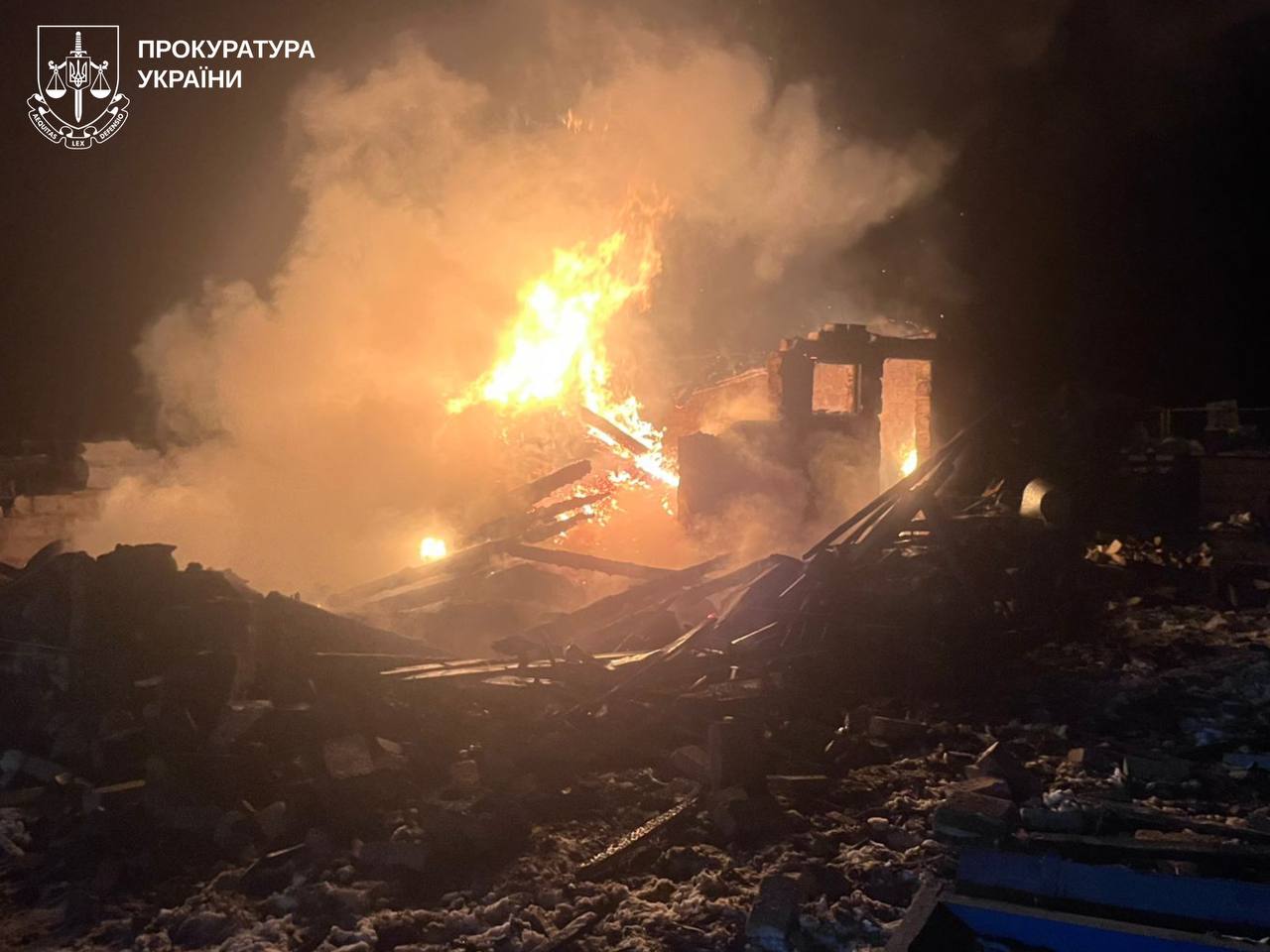 Пожежа унаслідок обстрілу