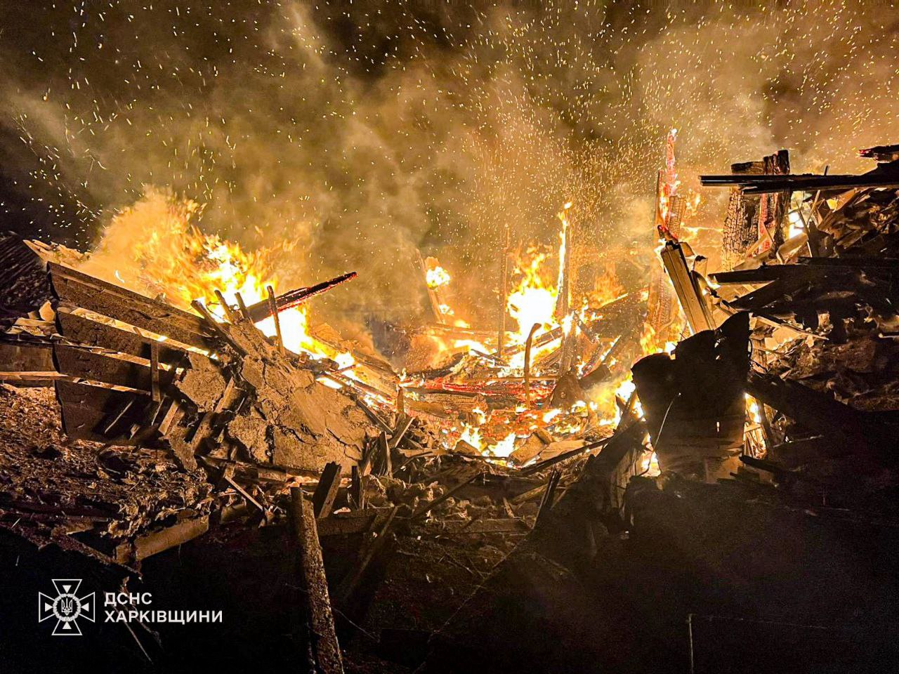 Пожежа унаслідок обстрілу