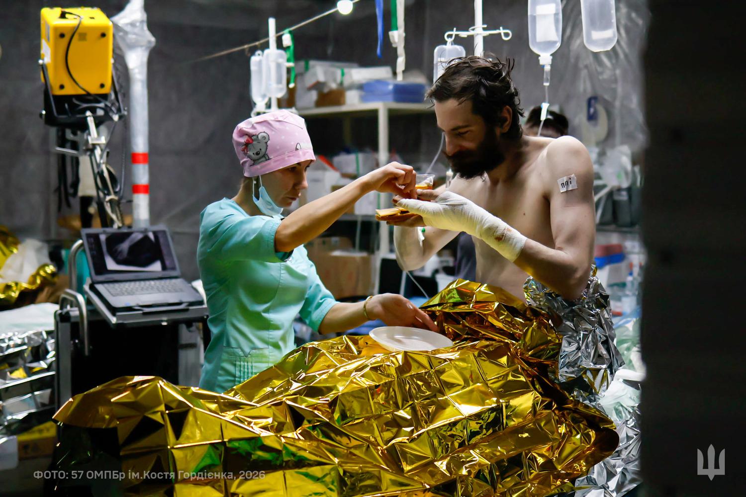 Поранений військового, якого евакуювали з Вовчанська