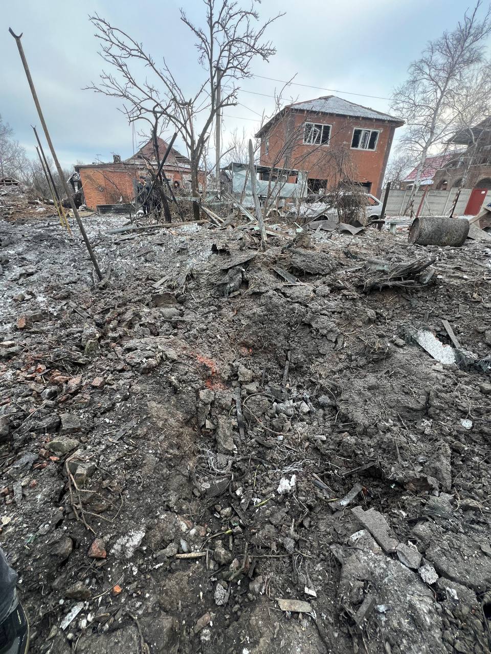 Наслідки удару по передмістю Харкова 9.02.2026