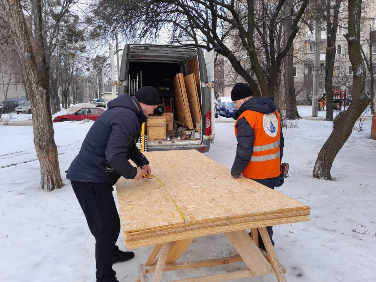 Харків, комунальники на місці прильоту 20.02.2026