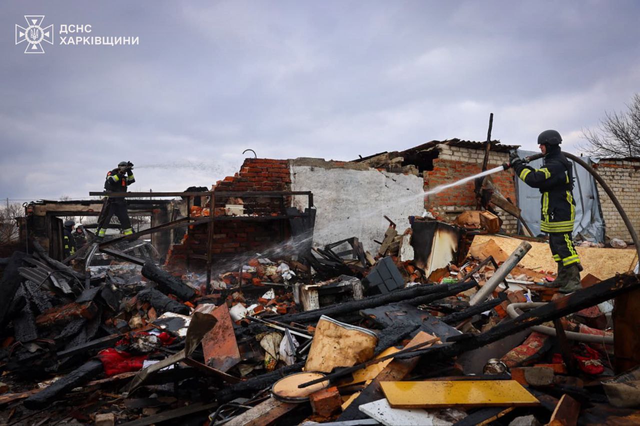 Пожежа після атаки дрона