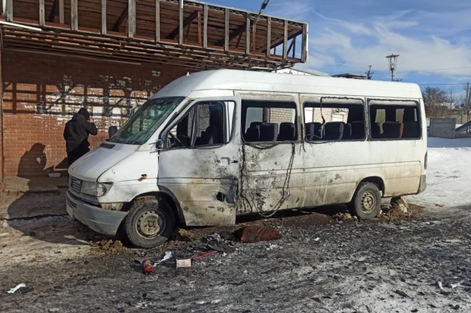 Руська Лозова-знищений громадський транспорт