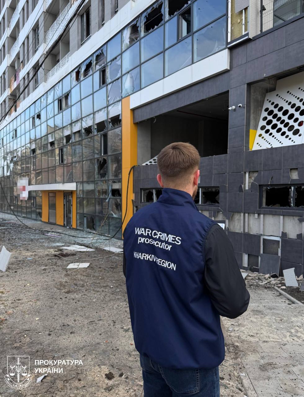 Наслідки удару БпЛА по Харкову 16 березня 2026