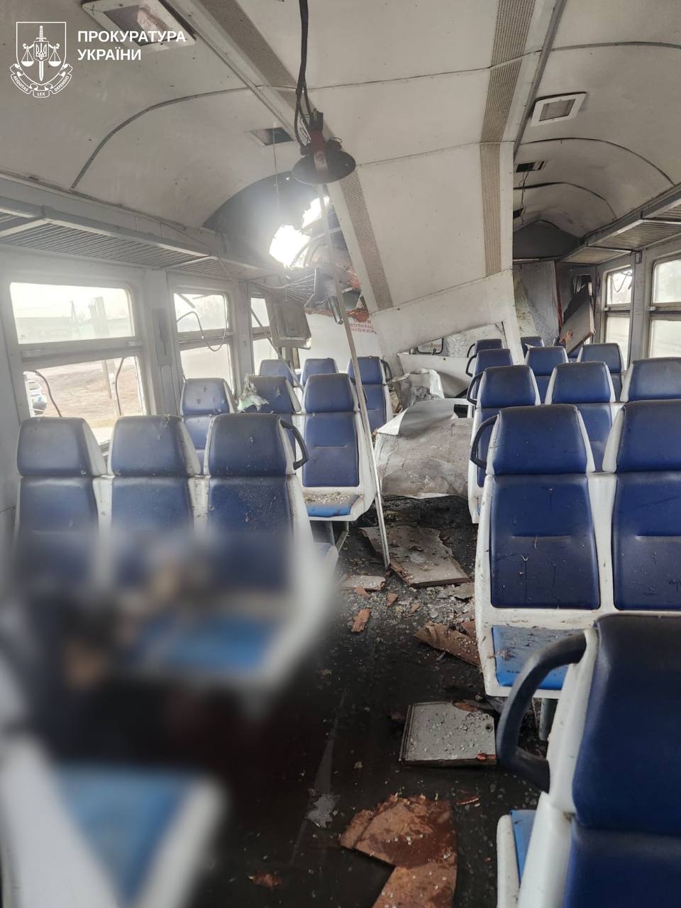 Влучання дрону в цивільний поїзд