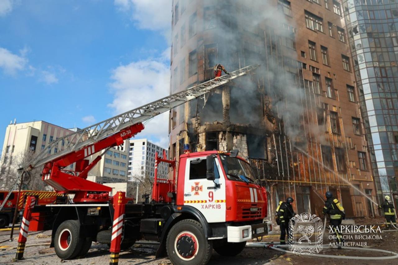 Пожежа унаслідок обстрілу