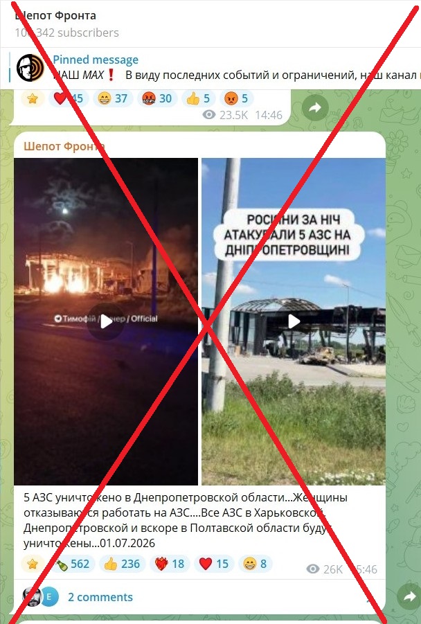 Фейки про АЗС на Харківщині