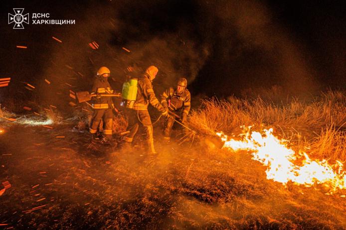 ДСНС усувають наслідки пожежі сухої трави