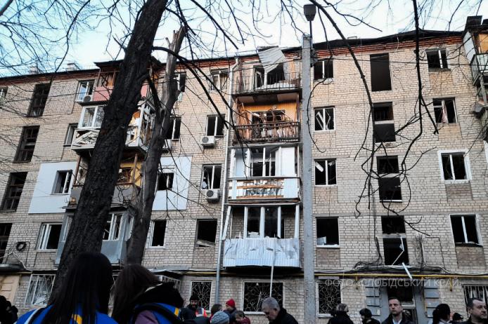 Наслідки ворожого обстрілу по місту Харків