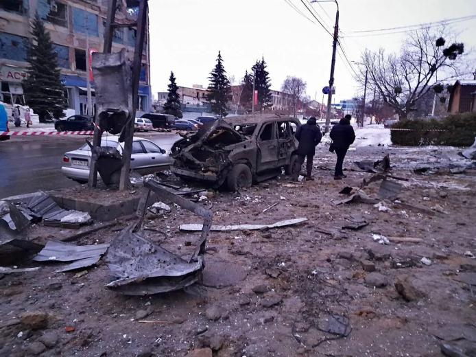 Наслідки ракетного удару по Харкову 10 січня / фото «Слобідський край»