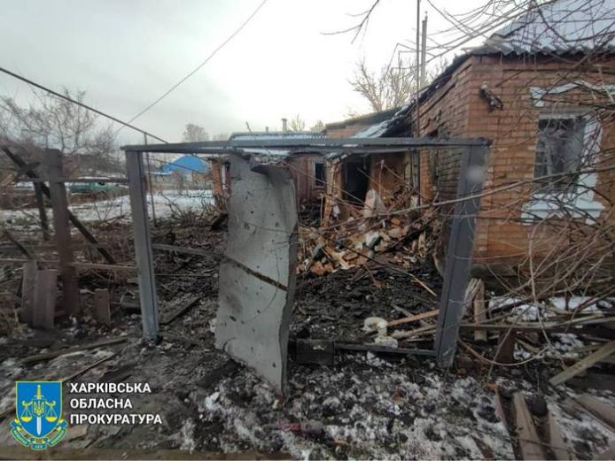 Зруйнований будинок у Козачій Лопані / фото Харківська обласна прокуратура