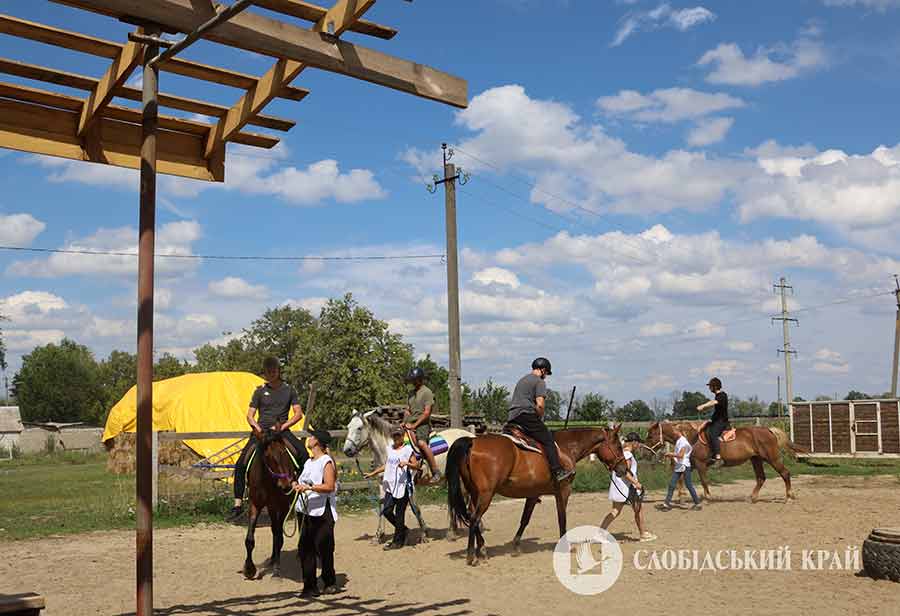 Заняття з верхової їзди на активній конюшні  